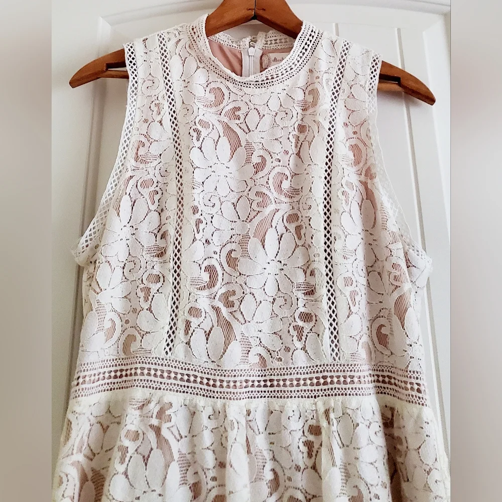 Altar'd State cream floral lace dress - Picture 3 of 5